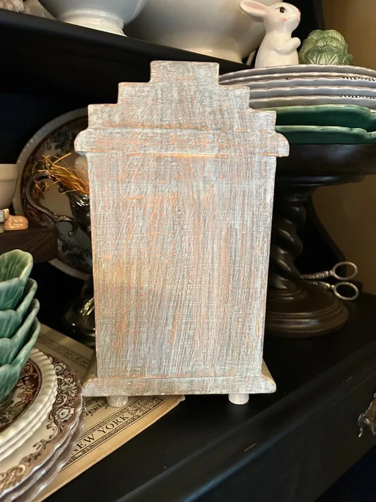 Chippy Wooden Butter Pat Display Cabinet - Picture 7 of 10